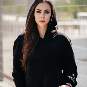 black hoodie